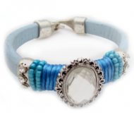 Boho style  6 lederen armband 